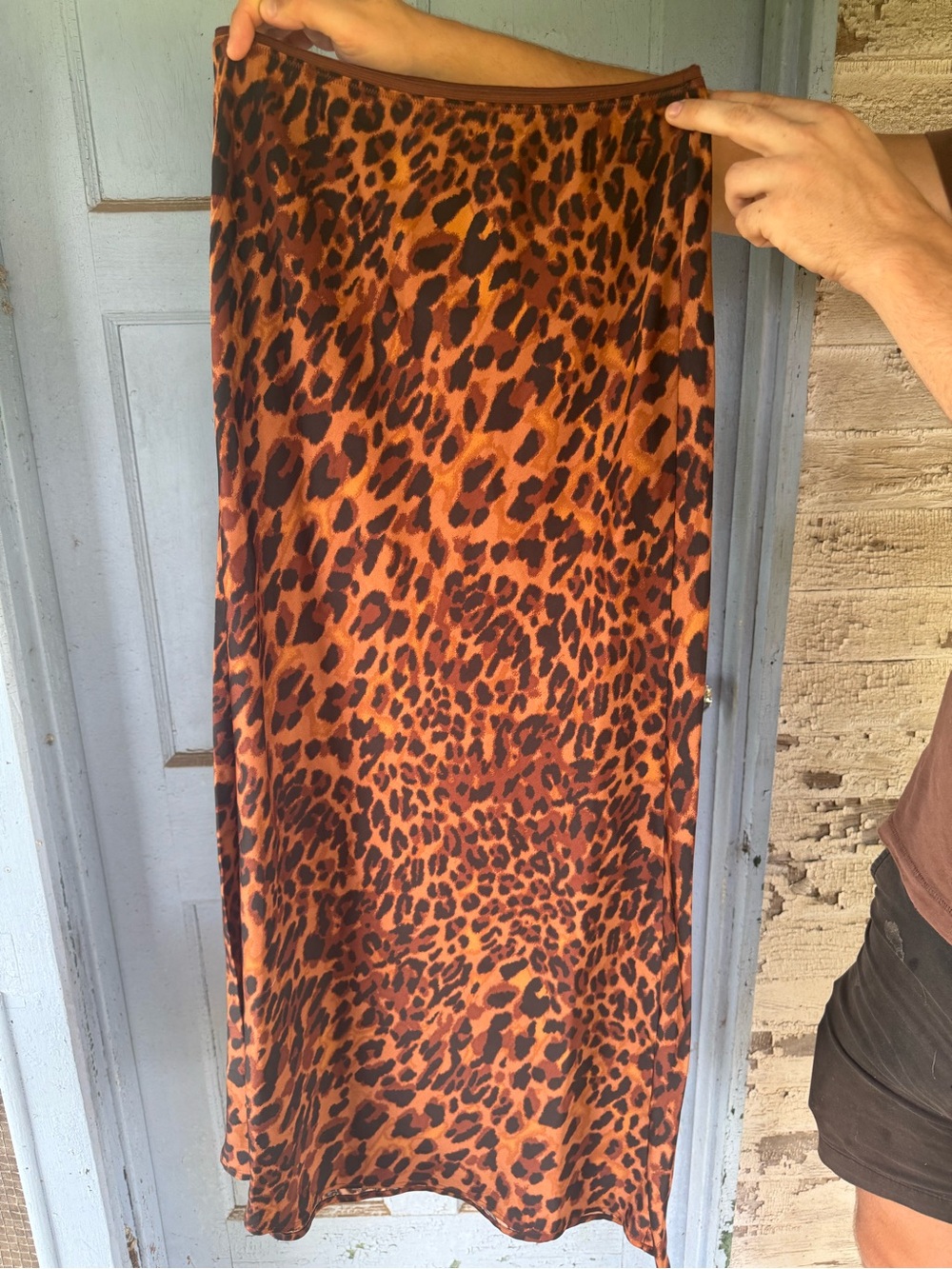 Leopard Print Maxi Skirt
